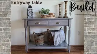 The BEST entryway table DIY build!