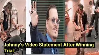 Johnny Depp's First Video on TikTok for FANS | First Video Statement after Winning Trial 😍