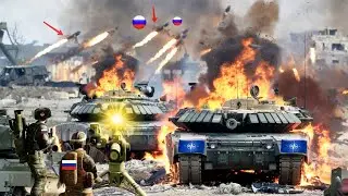 NATO convoy of 50 tanks sent to Ukraine destroyed by Russian long-range rockets - ARMA 3