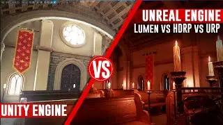 Unreal Engine 5 Lumen vs Unity HDRP vs URP: A True 1 to 1 Comparison - Round 2