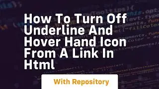 How to turn off underline and hover hand icon from a link in html