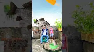 Catching fish and eating KitKat icecream & biryani funny vfx magic video 😂