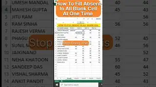 interview question to fill absent in one time 