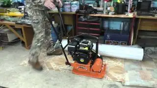 Виброплита PEZAL PC60-KG160G обзор, 1 запуск, обкатка.