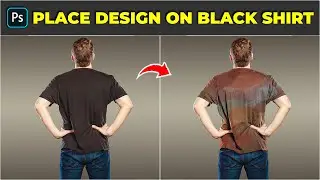 How to place design on crumpled black t-shirt - Photoshop Tutorial