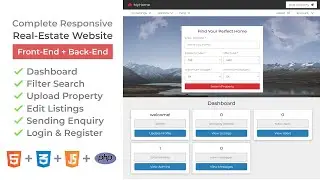 Complete Responsive Real-Estate Website Design Using HTML/CSS/JS/PHP PDO/MySQL - Demo