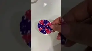 Ватный диск + фломастер ( водный)