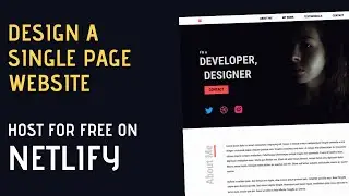 Design A Single Page Static Website (Free Hosting on Netlify)