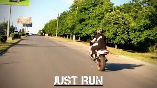 JUST RUN Даёт на заднем по городу (Вилли, стант) Уход от ПОЛИЦИИ