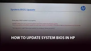 HOW TO UPDATE HP BIOS