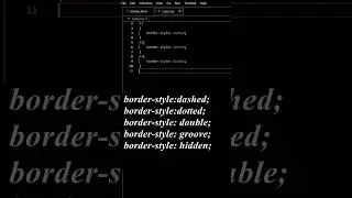 Border Style in CSS.