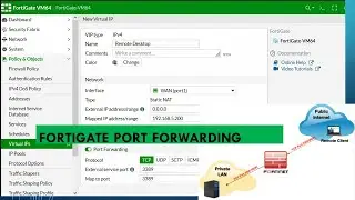 Fortinet Port Forwarding(Virtual IP) with FortiGate firewall | How to Port Forwarding on Fortigate |