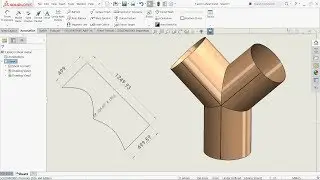 Solidworks Tutorial Y joint in Sheet metal