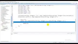Sorting the HashMap in Java
