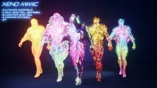 XenoMimic Male, a character with epic skeleton and shell and 2 ultimate shaders for UE4+