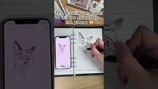 The drawing on paper will be synced to the phone 🤯