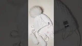 ШАПКА ДЛЯ ДЕВОЧКИ. ВАРЕЖКИ БЕЗ ПАЛЬЧИКА ДЛЯ МАЛЫШЕЙ. ВЯЗАНИЕ СПИЦАМИ