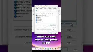 How to Enable Advanced Browser Integration in Internet Download Manager - IDM