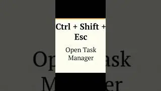 how to open task manager | use of ctrl + shift + Esc 