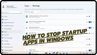 How to stop startup apps in windows 11?