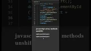 JavaScript array methods unshift() 