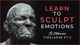 ZBrush Mastery - Learn to Sculpt EMOTIONS Like a Pro - Silent Timelapse part 2