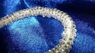 Мозаичный жгут из бисера/Жгут иглой/Как плести жгут/Beaded harness/Beaded Rope