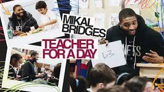 Mikal Bridges Surprises First Graders in Brooklyn Classroom (Mic’d Up)