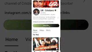 ur cristiano Ronaldo YouTube channel #shorts