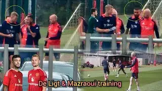 Training!! De Ligt, Mazraoui SPOTTED at Carrington training grounds with Manchester United squad ...