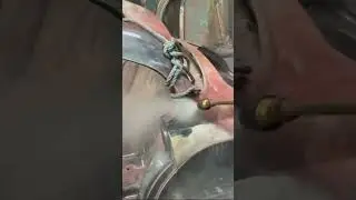 Pressure washing the paint off a Jaguar mk2 after a chemical dip. #cars #satisfying #restoration