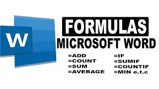 HOW TO USE FORMULA IN MICROSOFT WORD