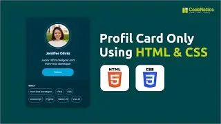 How to Make Profile Card UI Component Using HTML CSS | Cara Membuat Profil Card Menggunakan HTML CSS