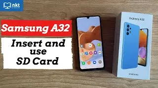 Samsung A32 Insert and Use SD Card // Install SD Card Samsung A32