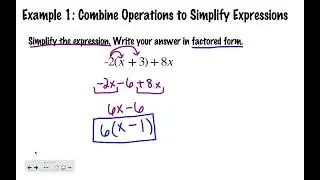 Pre-Algebra 6-5: Combine Operations with Linear Expressions