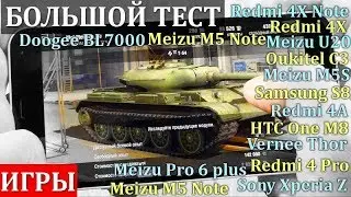 FPS 14 смартфонов в играх. Танки и Real Racing. Samsung, Xiaomi, Meizu, Oukitel, Sony, Doogee