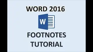 Word 2016 - Footnotes - How to Add Do Insert Make Use Put Create a Footnote Reference in Microsoft