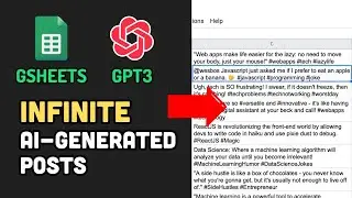 📱 Boost Your Social Media Content with Google Sheets & GPT-3!