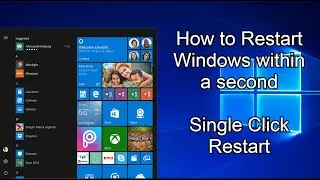 How to restart windows within seconds | Enable Single Click Restart