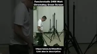 Fancierstudio Chromakey Green Screen Kit watt 10x20 Ft Chroma Key Photo Video Lighting Backdrop