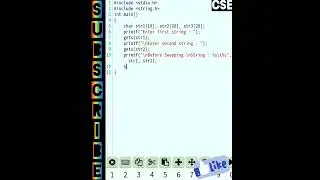 Swapping of Two Strings using STRCPY string function | C program |