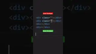 Junior Vs Senior Developer #programming #html #javascript #webdevelopment #html5 #webdesign  #tricks