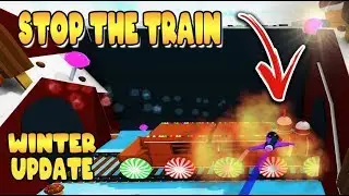 STOP the TRAIN! WINTER UPDATE! Build a Boat for Treasure ROBLOX