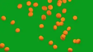 Falling Oranges Animation in Green Screen Video Effect