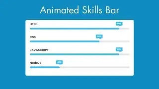 Animated Skills Bar UI Design using only HTML & CSS