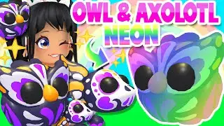 Making *NEON* GRAVE OWL & SUGAR AXOLOTL PETS | Adopt Me Roblox