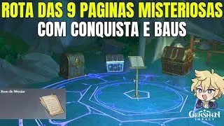 LOCALIZAÇÃO DE TODAS AS 9 PÁGINAS MISTERIOSAS COM BAUS E CONQUISTA GENSHIN IMPACT