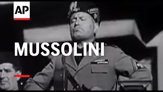 Mussolini Addresses Fascists at Milan