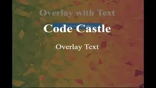 Html Css Text Overlay, Html Css Image Overlay