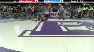 Junior 126 - Matthew Woods (Nevada) vs. Brandon James (Indiana)